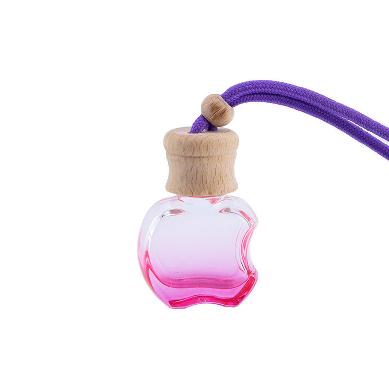 5ml Ball Shape Mini Air Freshener Pendant Vent Perfume Car Diffuser Bottle 10ml With Wooden Cap And Inner Stopper