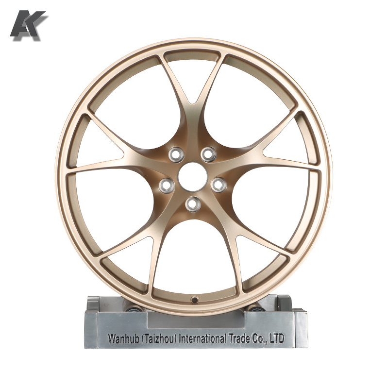 Wangu Alfa Romeo Hub One-piece Forged Wheel Rims Champagne Gold Aluminum Alloy 16~24 Inch for Bbs Customized Aluminium Alloy