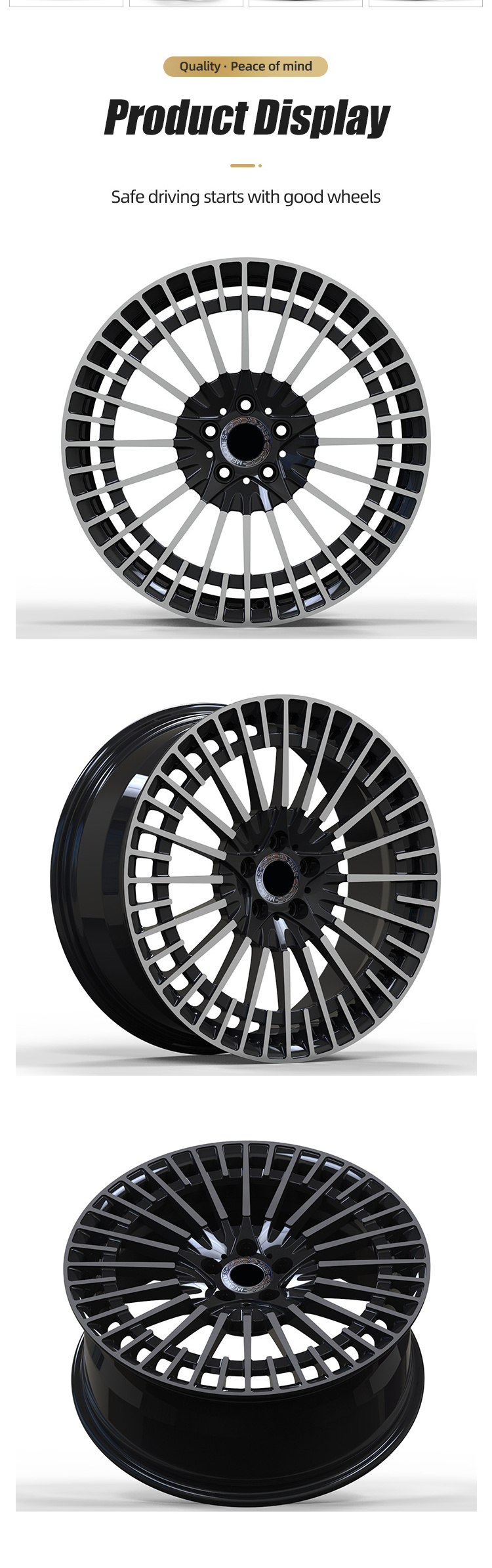 Machined Face ODM Forged Wheel Hub Rims Multi Spoke Aluminium Alloy Custom Design 18 19 20 21 22 23 Inch for Mercedes benz