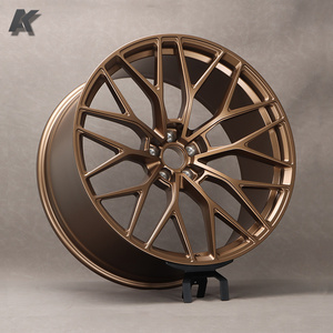 Wangu High Accuracy 5x120 16 17 18 19 20 Inch Matte bronze Multi Spoke Forged Aluminum Alloy Passenger Car Wheels 5x112 5x114.3