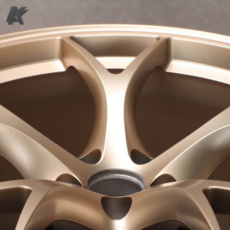 Wangu Alfa Romeo Hub One-piece Forged Wheel Rims Champagne Gold Aluminum Alloy 16~24 Inch for Bbs Customized Aluminium Alloy