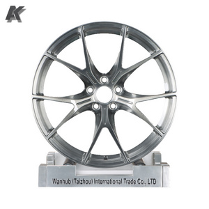 Wangu Customized Car Rims Forged Wheels Monoblock Wheels Popular Design Aluminum Alloy 19 20 21 22 23 24 Inch brushed silver