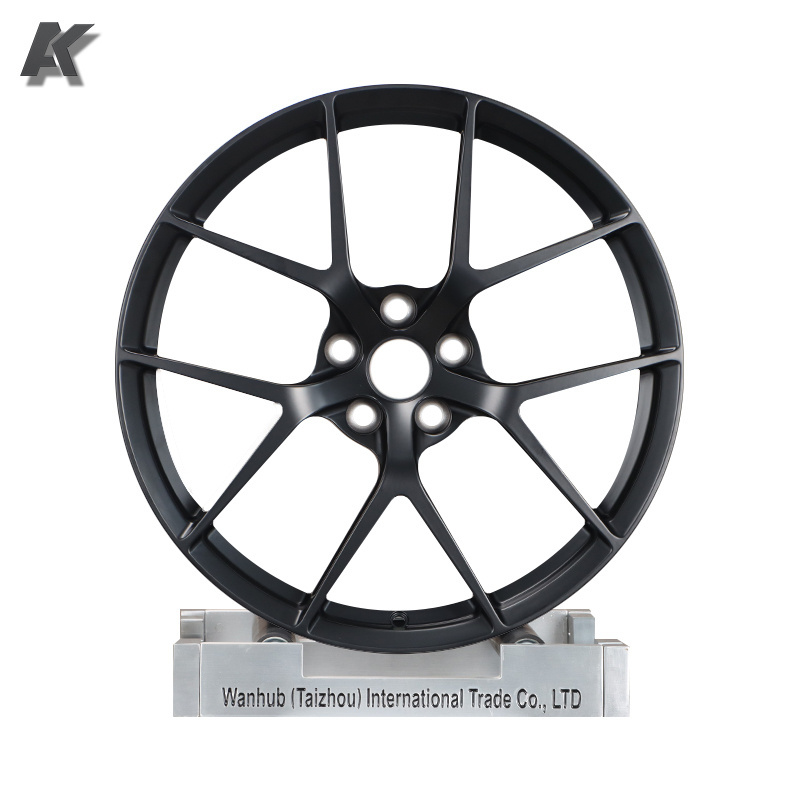 Wangu 5x120 5x112 16 17 18 19 20 21 22 inch Black Full Coating bbs Wheels Aluminium Alloy forged rims for Ri-d Customized