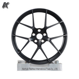 Wangu 5x120 5x112 16 17 18 19 20 21 22 inch Black Full Coating bbs Wheels Aluminium Alloy forged rims for Ri-d Customized