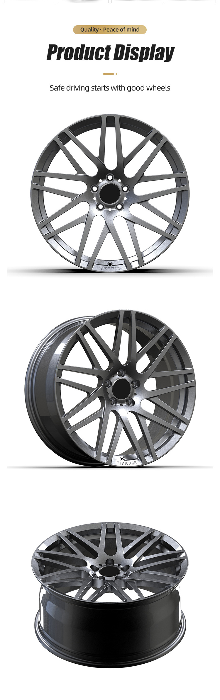 Custom Gloss Black 17 18 19 20 21 22 23 24 Inch Forged Luxury  Car Alloy Wheels Rims For Mercedes benz Brabus