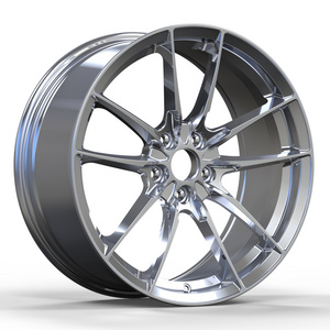 Wangu Car One Piece Wheels Aluminum Forged Alloy Monoblock rims polished chrome for Land Rover,porsche,audi