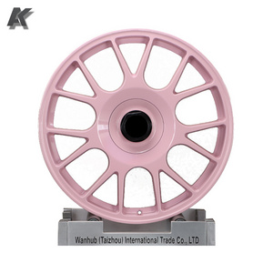 Wangu Custom 5x114.3 5x120 Passenger Car Rims Forged Wheels for Rotiform 16 17 18 19 20 21 22 24 Inches Pink Spoke 1 Piece