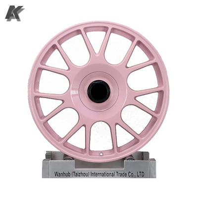 Wangu Custom 5x114.3 5x120 Passenger Car Rims Forged Wheels for Rotiform 16 17 18 19 20 21 22 24 Inches Pink Spoke 1 Piece