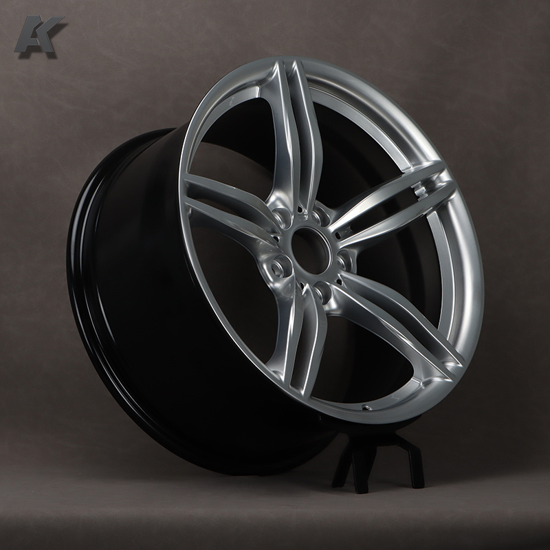 Wangu customized forged one piece rims  High gloss silver full coating face 16-24 5*120 5*112 suitable for BMW,Mercedes