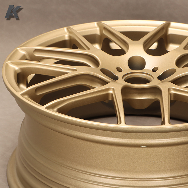 Wangu 5x114.3 18 19 20 21 22 Inch 7 spoke Y shape Concave Matte bronze Forged Wheels For Land Rover Porsche Audi bmw