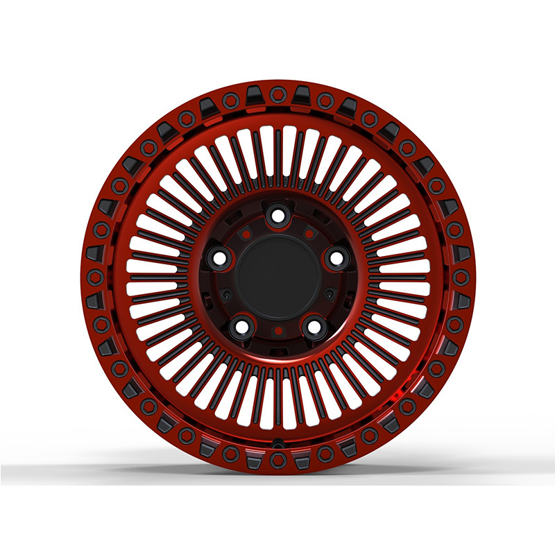 red Powder Coating Deep Lip 4x4 Offroad Forged Wheels 6 & 8 Lugs 17