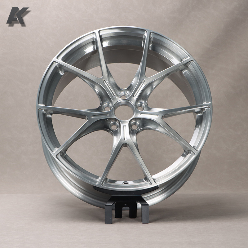 Wangu Customized Car Rims Forged Wheels Monoblock Wheels Popular Design Aluminum Alloy 19 20 21 22 23 24 Inch brushed silver