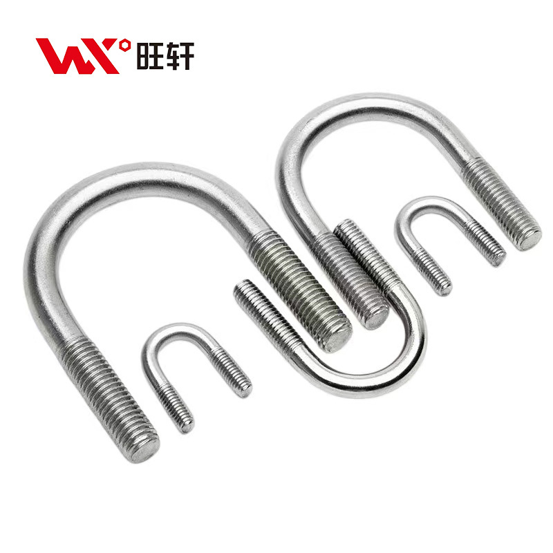 factory supplied Grade 4.8 6.8 8.8 10.9 12.9 galvanized right-angle square clamp U-shaped bolt