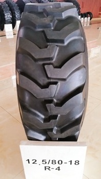 Backhoe Industrial Pneumatic Tyre R4 Llantas 10.5 80 18 12.5 / 80 - 18