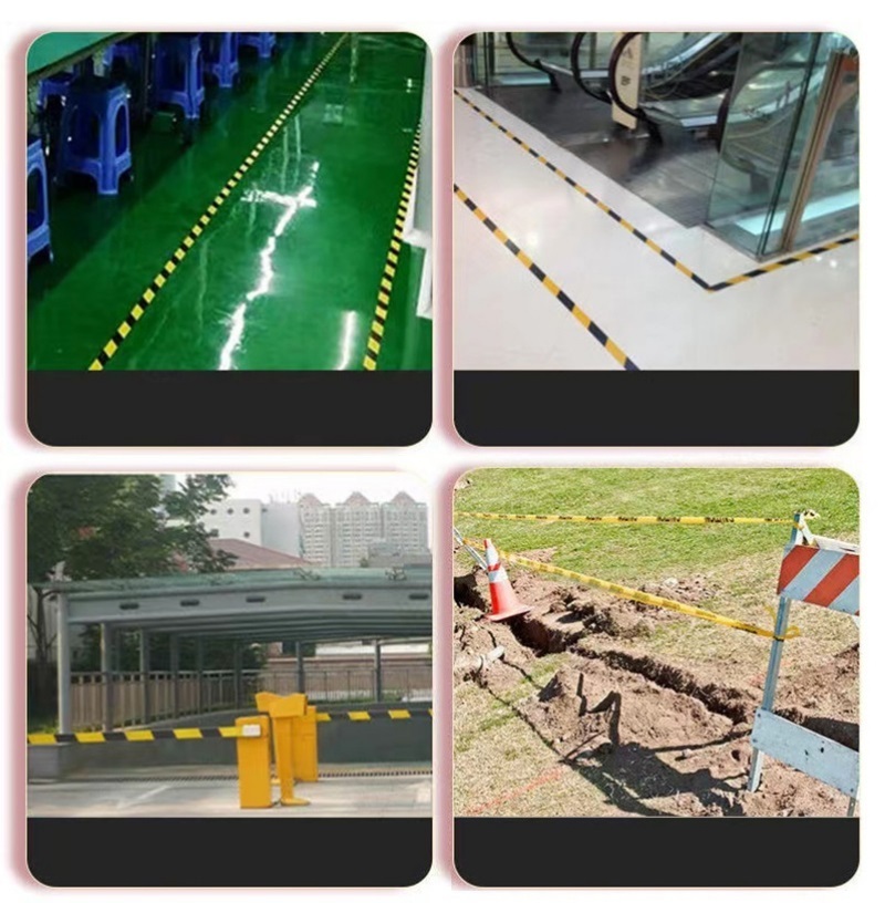 Floor Marking Self Adhesive Tape PVC High Quality Floor Marking Caution PVC Safety Signage hazard warning road mark tape yellow