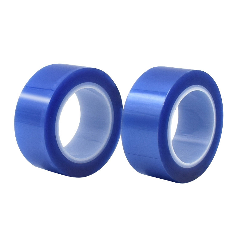 Adhesive sublimation high temperature resistant heat masking pet polyester tape high adhesion tape for glass Blue silicone