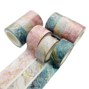 Custom Washi Tape Printed,Colorful Masking Washi Tape Gold Foil Set Kawaii Paper Custom Printed Washi Tape CMYK Wholesale