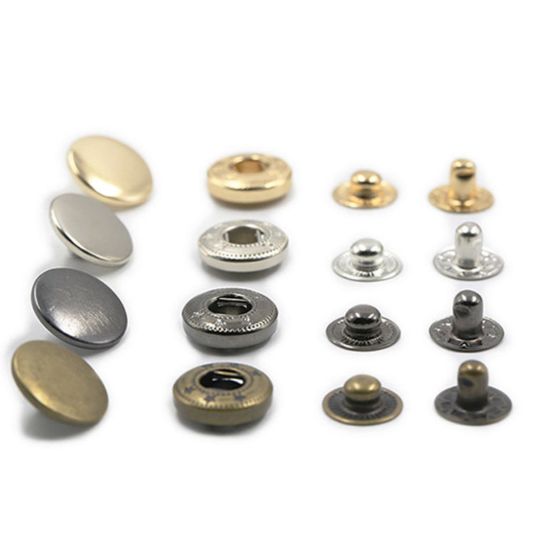 round press shirt bag cloth jeans brass Zinc alloy custom metal snap buttons for clothes