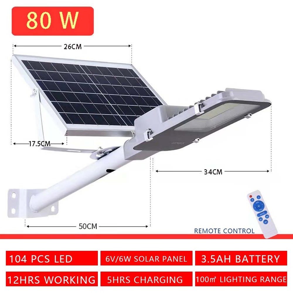 LED solar street lights use for home garden village with remote control lighting all night high power