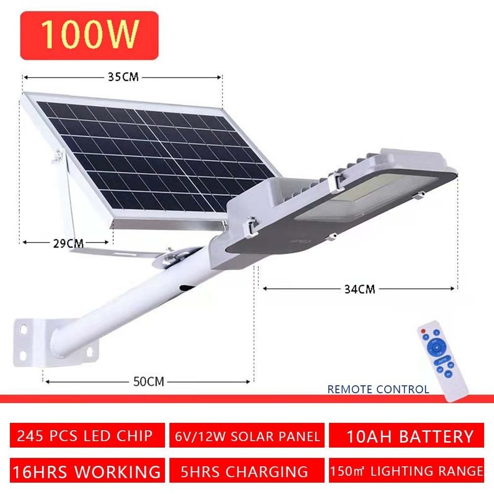 LED solar street lights use for home garden village with remote control lighting all night high power