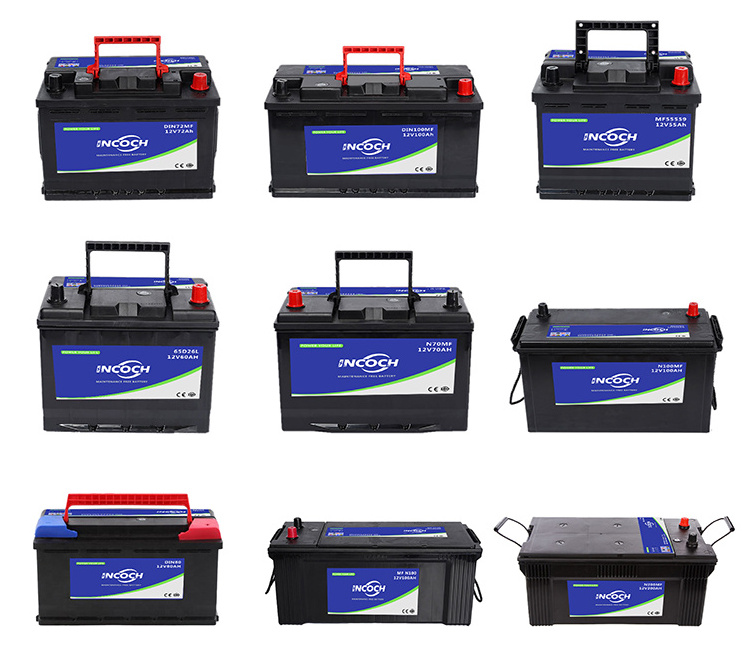 Wholesale Cheap Price Lead Acid Car Battery 12v 55Ah DIN55 Maintenance Free Batteries For Car Starting