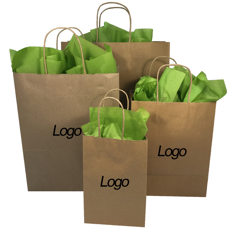 Custom Logo Bolsas De Regalo Sac En Papier Kraft Pour Alimentation Manufacturer Kraft Paper Customized Gift & Craft Accept