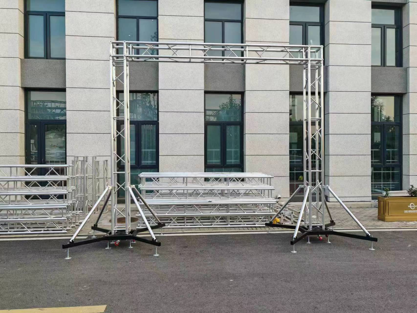 Aluminum alloy stage lighting truss, hotel restaurant flat roof performance truss, latch interface truss - 300*300mm