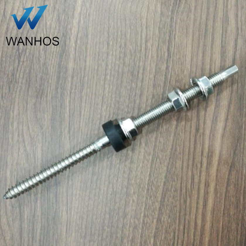 Stainless steel A2 M10 200mm 250mm 300mm Solar hanger bolt for corrugated metal solar roof mount