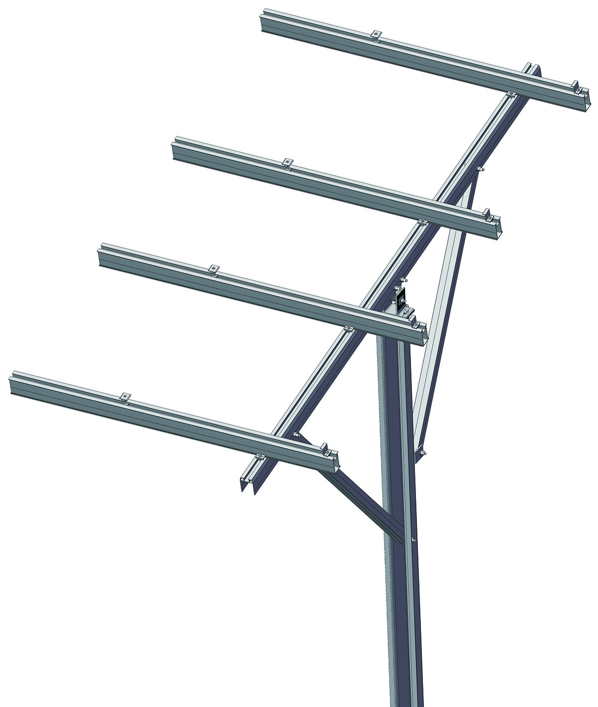 Solar panel stand of pile ground mounting systems