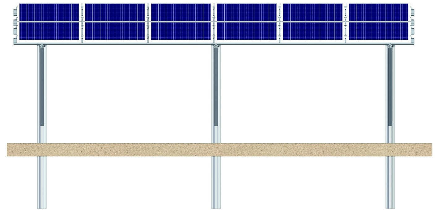 Solar panel stand of pile ground mounting systems