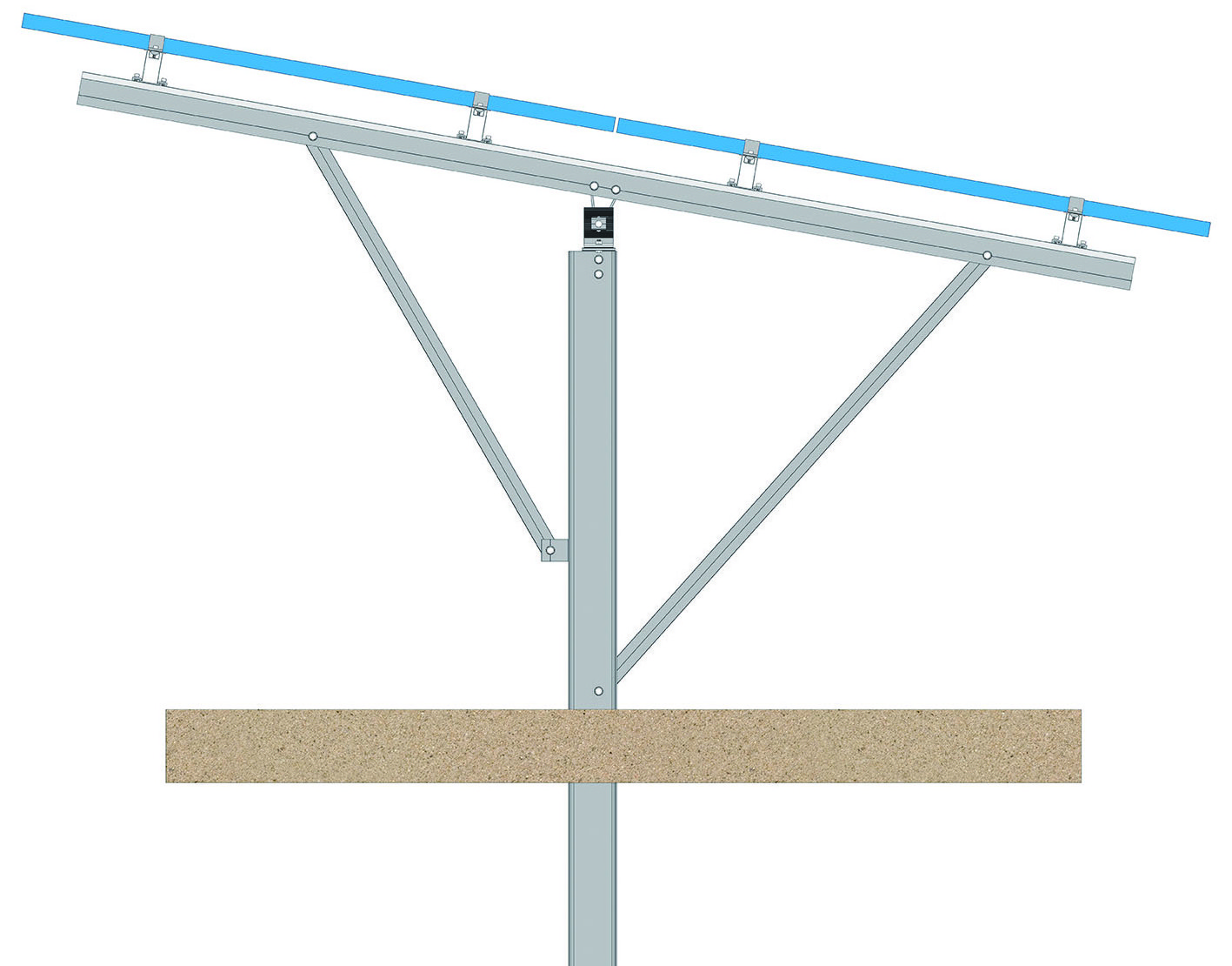 Solar panel stand of pile ground mounting systems