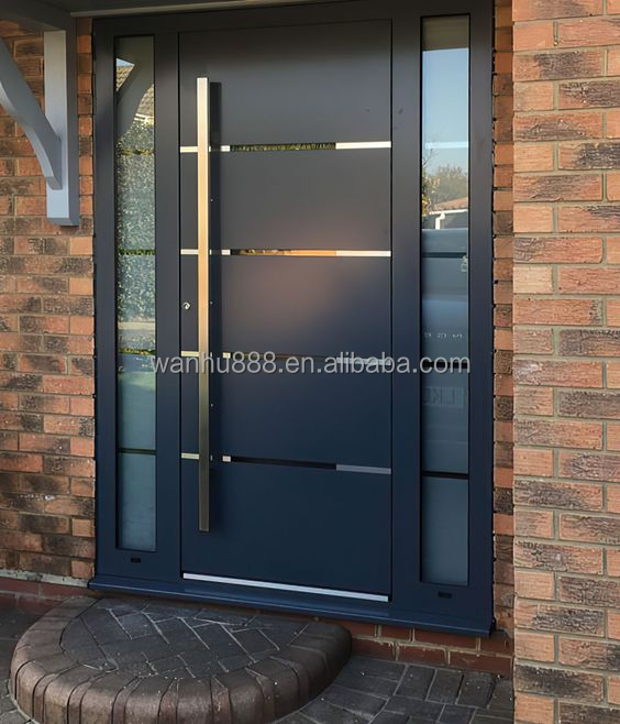 High Quality Prehung Exterior Doors Security Door Exterior Black Security Steel Doors