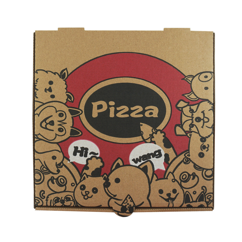 Food grade pizza packing box corrugated cardboard pizza box custom printed size box for pizza