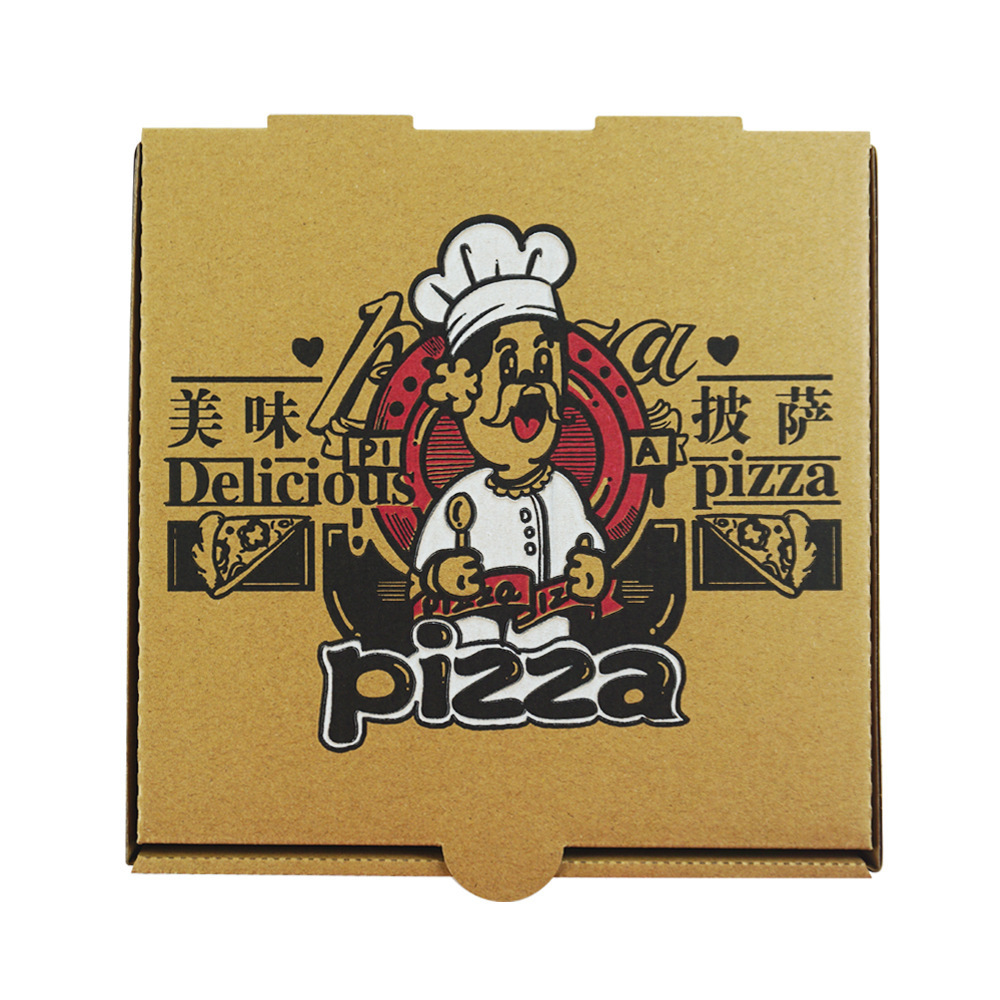 Food grade pizza packing box corrugated cardboard pizza box custom printed size box for pizza