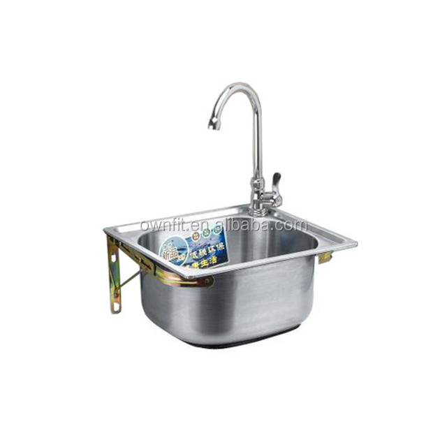 Stainless Steel Hand Made Industrial Utility Square Kitchen Sink With Table