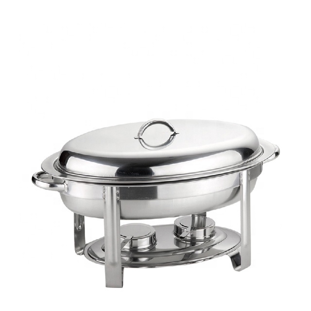 Round Chafing Dish 5 Quart Stainless Steel Round Buffet Catering Food Warmer