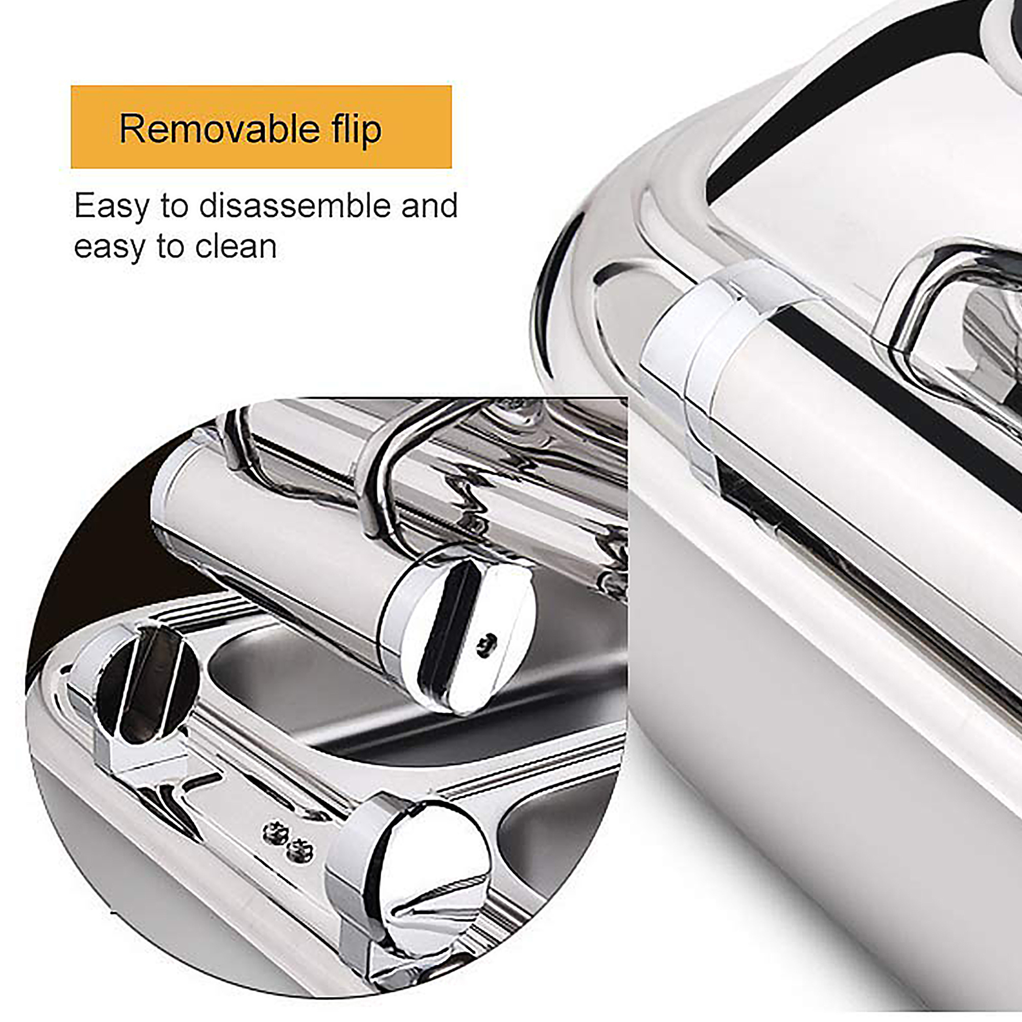 Restaurant Catering Chafing Dish Buffet Set 6L Round Hydraulic Stainless Steel Chafing Dishes Display Food Warmer Set