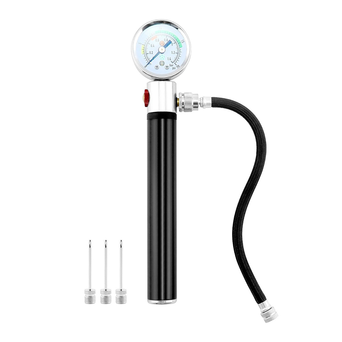 Ball Pump with Pressure Gauge Portable Air Pump with Pressure Release Valve for Basketball Soccer