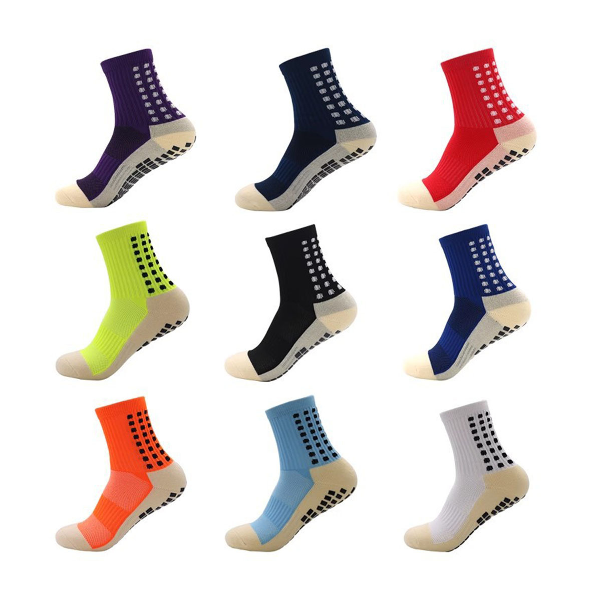 Men's Soccer Socks Anti Slip Non Slip Grip Pads for Football Soccer Basketball Sports Grip Socks