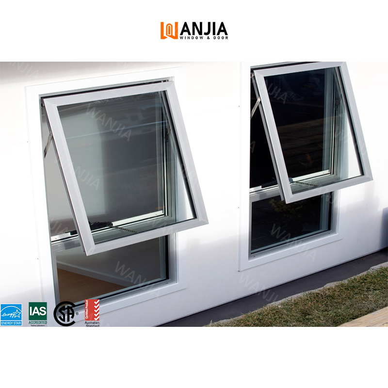 Manufacturer Factory Customized Modern Design Glass Window Commercial Interior Office Top Hung Window Aluminum Awning Window