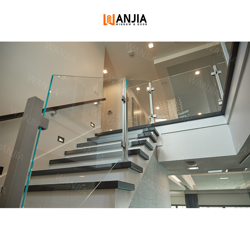 Modern design custom patio balcony railings stainless steel stair railing glass balustrade glass staircase railing