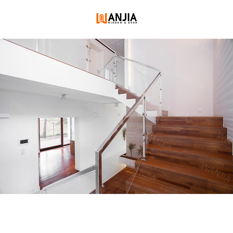 Modern design custom patio balcony railings stainless steel stair railing glass balustrade glass staircase railing