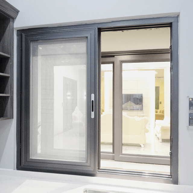 Double glazed aluminium 3 tracks sliding window aluminum windows