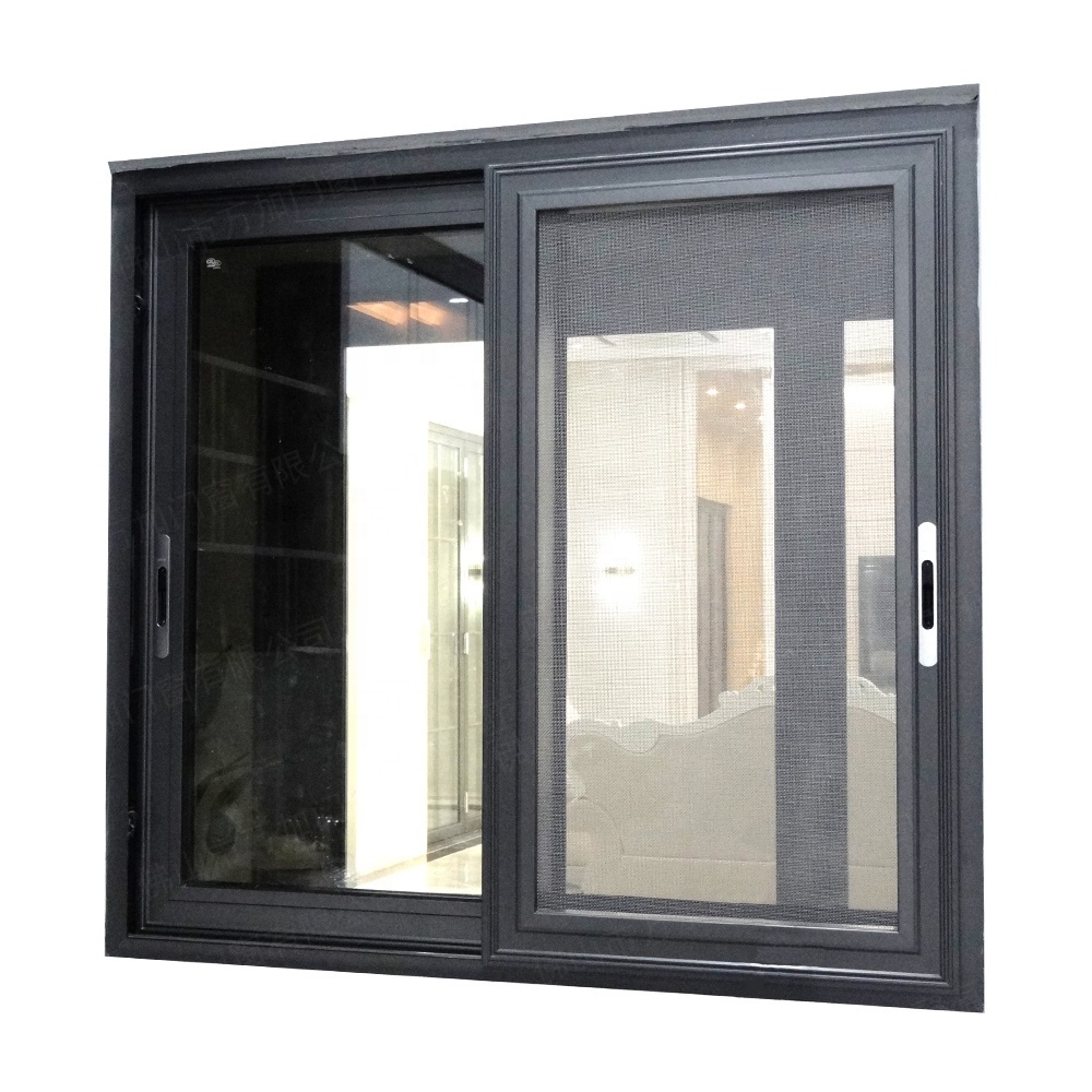 Double glazed aluminium 3 tracks sliding window aluminum windows