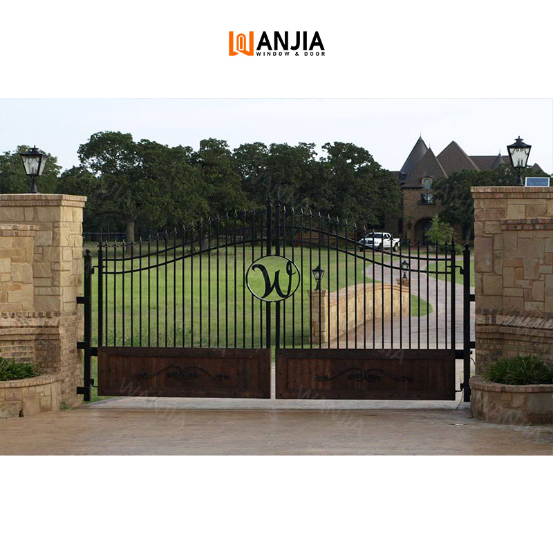 Oversized entry doors exterior metal main driveway gate fancy wrought iron gate wrought iron doors