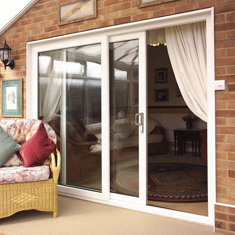 WANJIA  Double Glass PVC Windows and Doors PVC Sliding Door PVC Doors