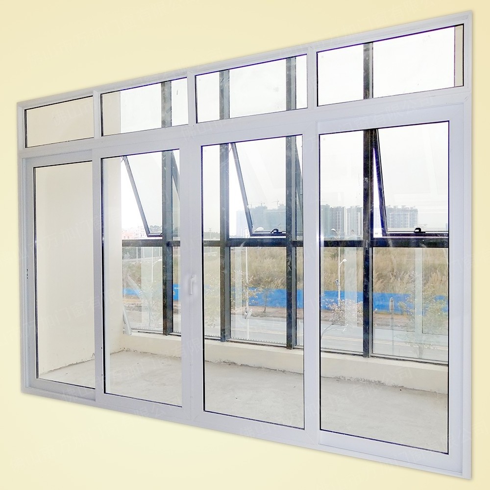 WANJIA  Double Glass PVC Windows and Doors PVC Sliding Door PVC Doors