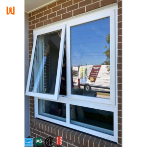 Manufacturer Factory Customized Modern Design Glass Window Commercial Interior Office Top Hung Window Aluminum Awning Window