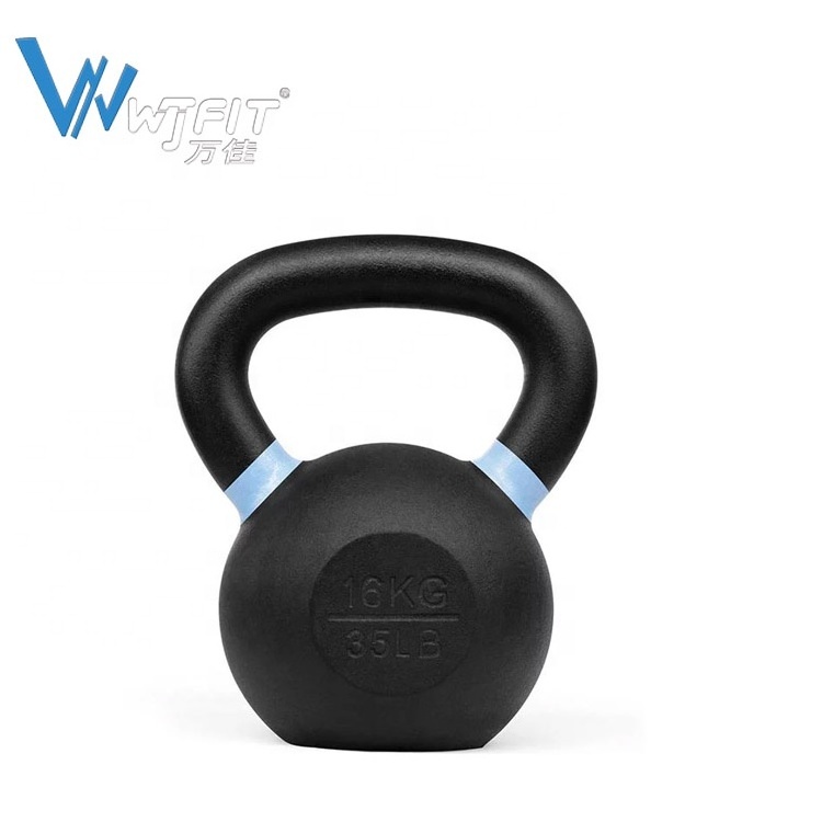 4kg 16kg 20kg 48kg Gym Kettlebell Weight Fitness Casting Iron Kettle Bell Gravity Black Cast Iron Powder Coated Kettlebell