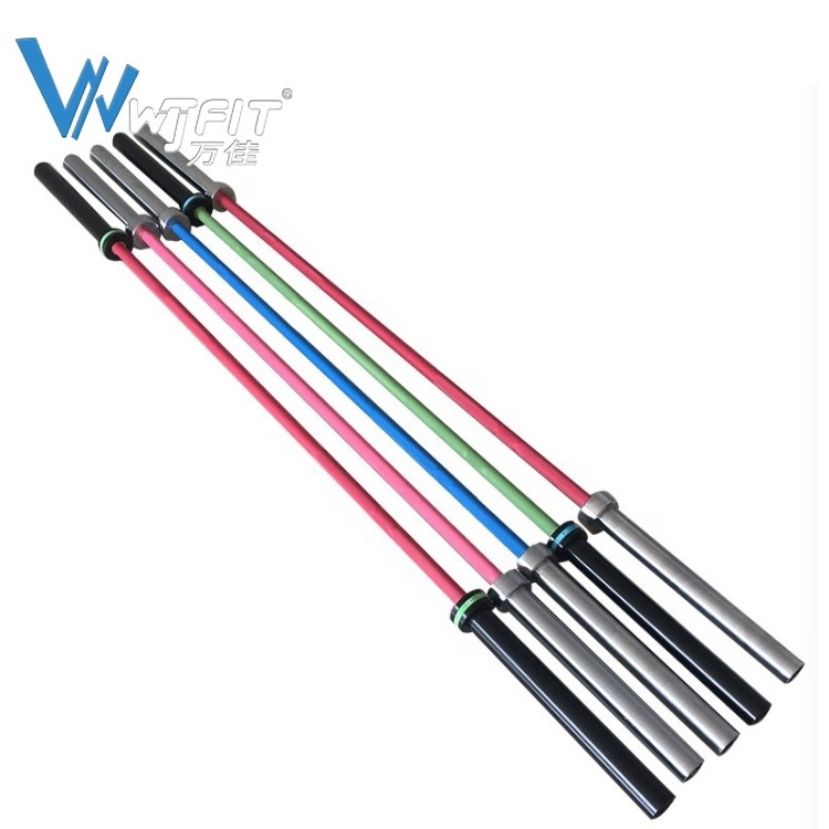 Colorful Weightlifting Barbell Bar Steel Gym Equipment Weight Exercise Barbell Bar Ceramic Spraying Bars For Workout